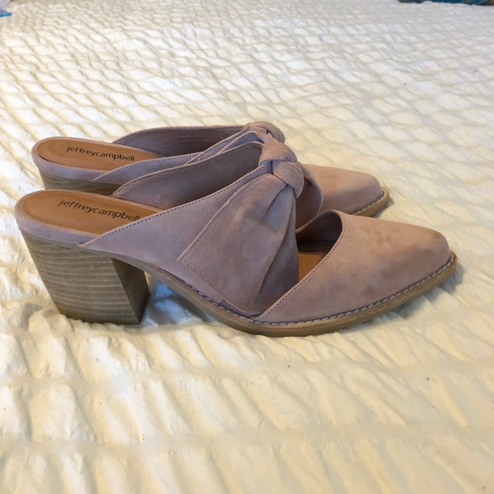 Jeffrey Campbell Cyrus Bow Mules PINK size 10